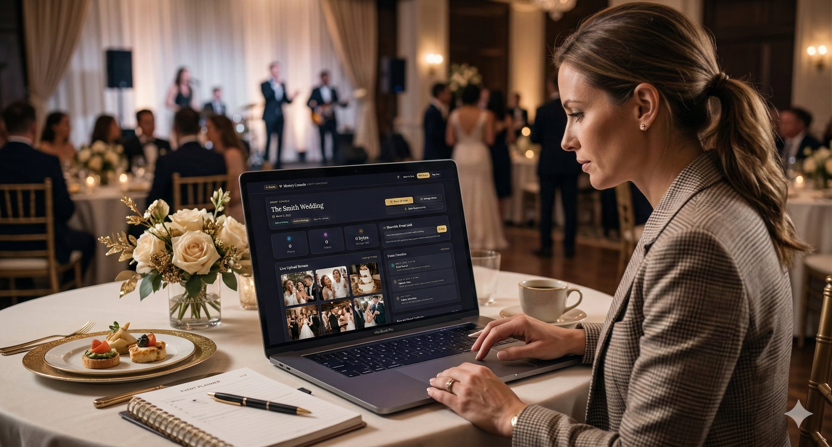 Host workspace built around control, not clutter
